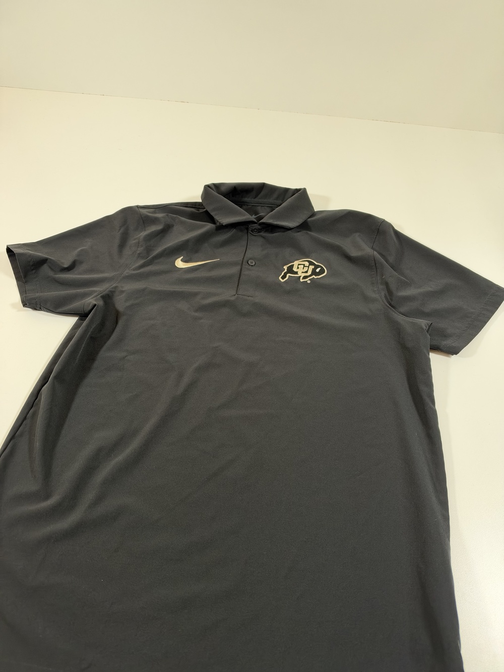 Colorado Buffaloes Shirt Mens Medium Black NCAA Football Nike Dri Fit Polo